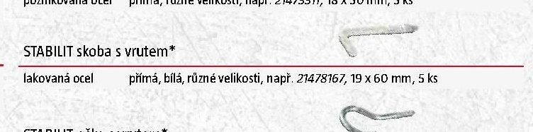 STABILIT skoba s vrutem lakovaná ocel