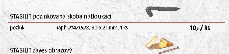 STABILIT pozinkovaná skoba natloukací