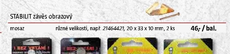 STABILIT závěs obrazový mosaz