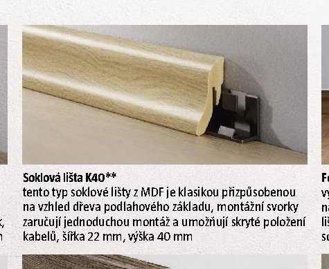 Soklová lišta K40**