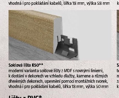 Soklová lišta K50**