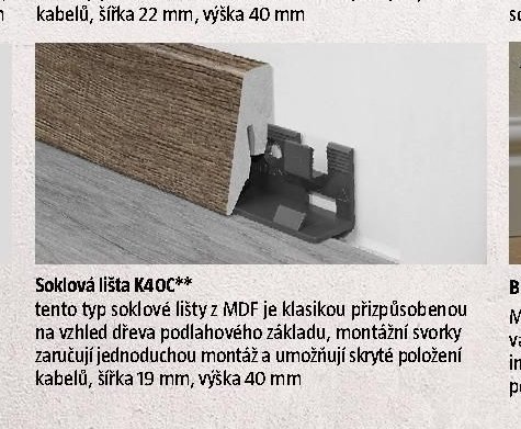 Soklová lišta K40C**