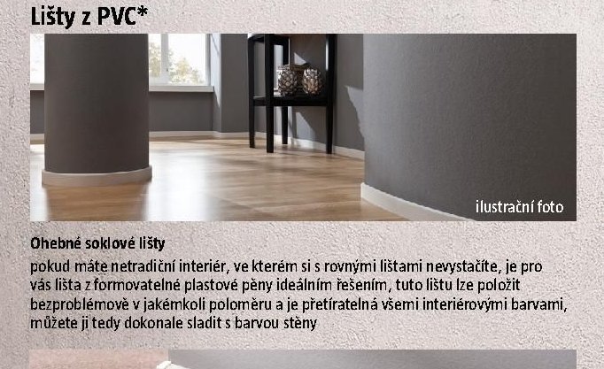 Ohebné soklové lišty