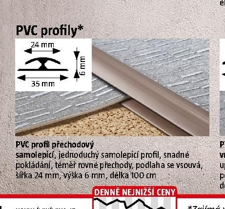 PVC profil přechodový