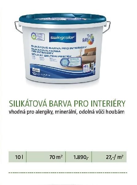 SILIKÁTOVÁ BARVA PRO INTERIÉRY