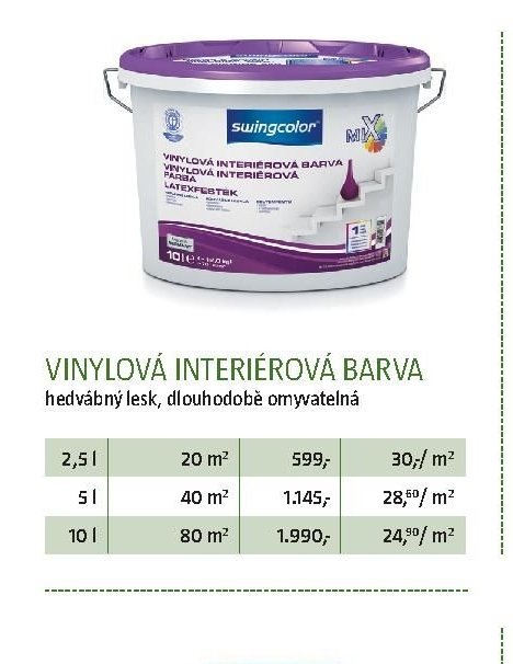 VINYLOVÁ INTERIÉROVÁ BARVA