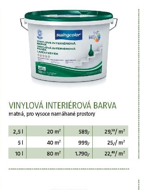 VINYLOVÁ INTERIÉROVÁ BARVA