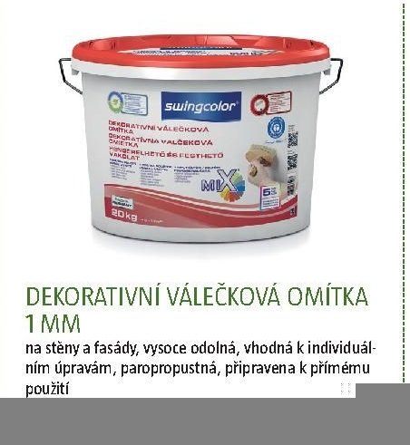 DEKORATIVNÍ VÁLEČKOVÁ OMÍTKA 1 MM