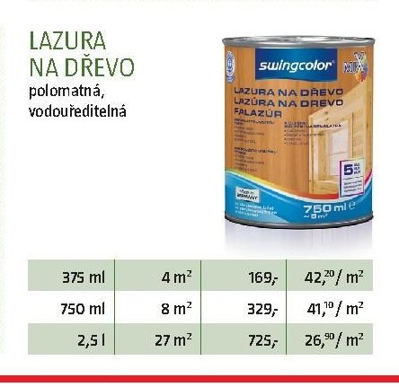 LAZURA NA DŘEVO