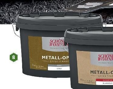 Efektová barva s metalickým vzhledem zlatá, lesklá