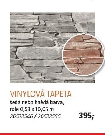 Vinylová tapeta, šedá nebo hnědá barva, role 0,53 x 10,05 m