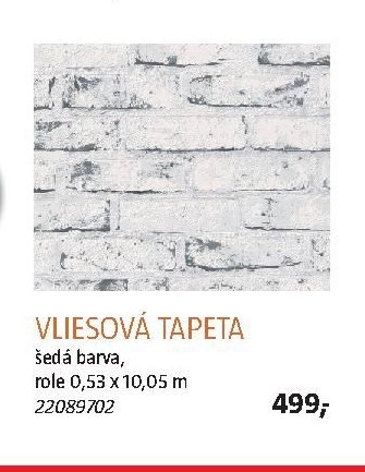 Vliesová tapeta, šedá barva, role 0,53 x 10,05 m
