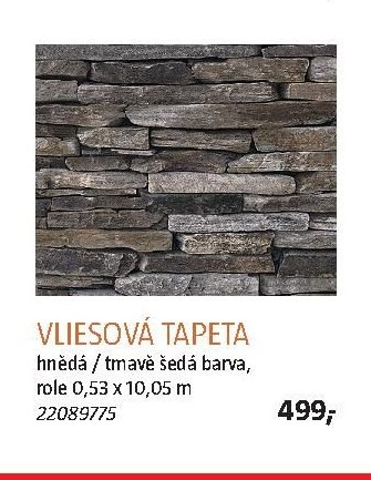 Vliesová tapeta, hnědá / tmavě šedá barva, role 0,53 x 10,05 m
