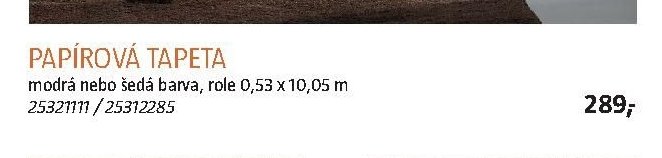 PAPÍROVÁ TAPETA modrá nebo šedá barva