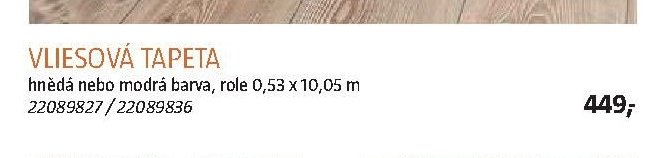 VLIESOVÁ TAPETA hnědá nebo modrá barva