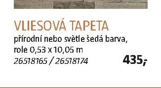 VLIESOVÁ TAPETA přírodní nebo světle šedá barva
