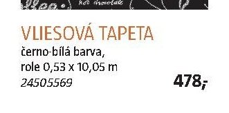 Vliesová tapeta černo-bílá barva