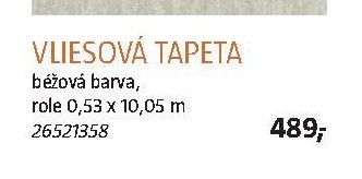 Vliesová tapeta béžová barva