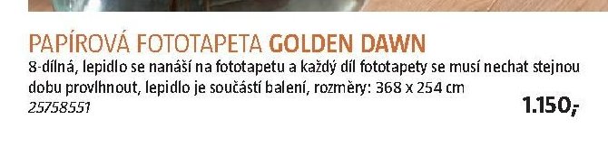 PAPÍROVÁ FOTOTAPETA GOLDEN DAWN