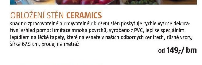 OBLOŽENÍ STĚN CERAMICS
