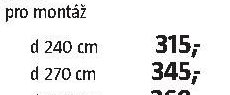 Kovové garnýže s dekorem dřeva d 240 cm