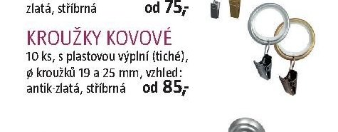 KROUŽKY KOVOVÉ (s plastovou výplní)