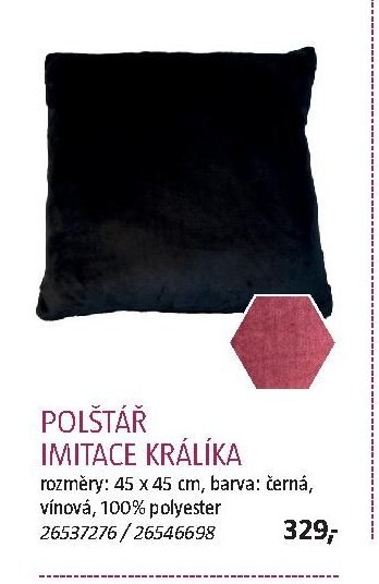 POLŠTÁŘ IMITACE KRÁLÍKA