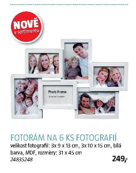 FOTORÁM NA 6 KS FOTOGRAFIÍ
