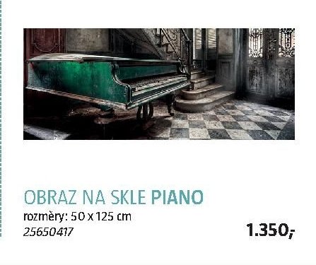 OBRAZ NA SKLE PIANO