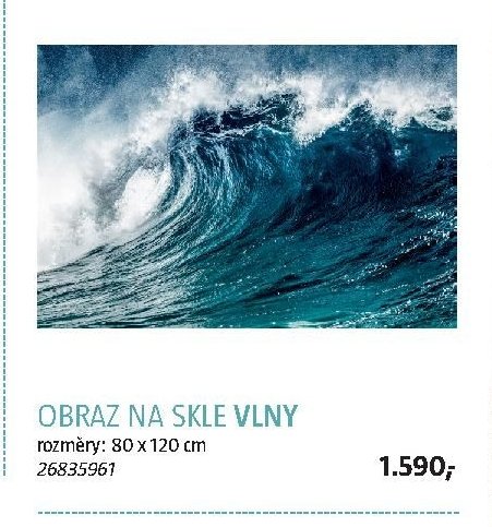 OBRAZ NA SKLE VLNY