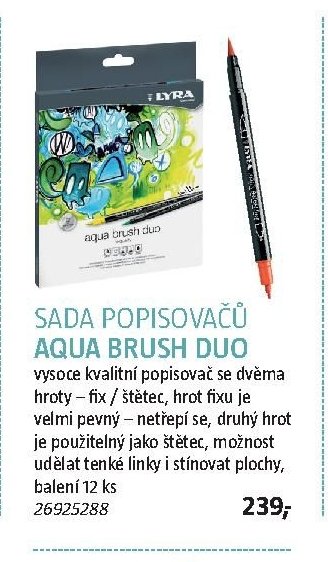 SADA POPISOVAČŮ AQUA BRUSH DUO
