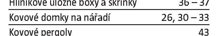 Kovové domky na nářadí