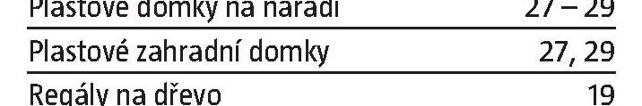 Plastové zahradní domky