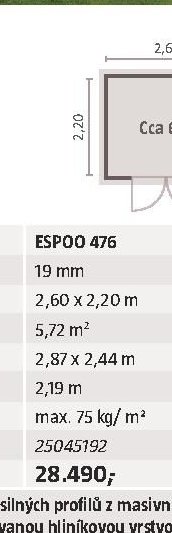 Dřevěný zahradní domek Espoo 476