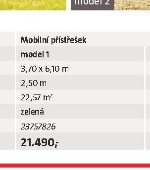 Mobilní přístřešek model 1