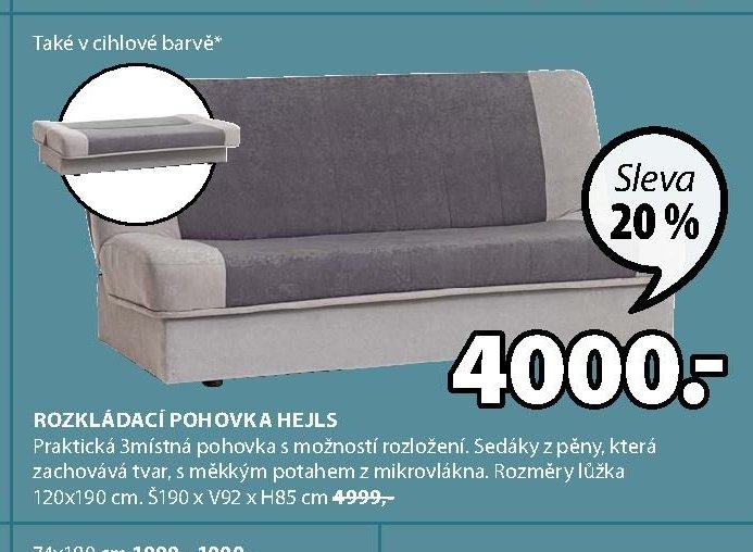 ROZKLÁDACÍ POHOVKA HEJLS