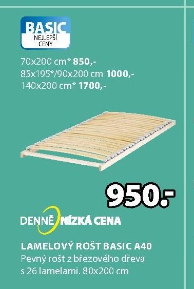 Lamelový rošt BASIC A40
