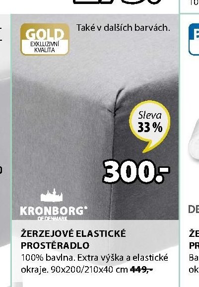 KRONBORG ŽERZEJOVÉ ELASTICKÉ PROSTĚRADLO