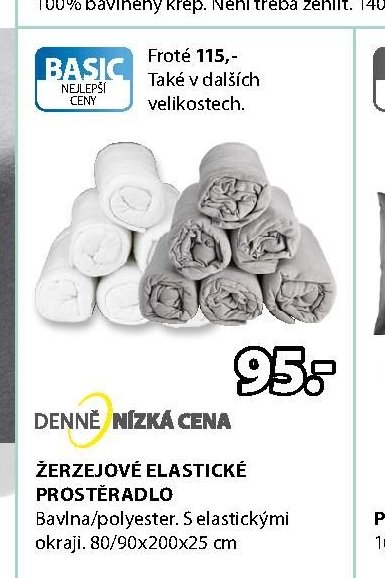 ŽERZEJOVÉ ELASTICKÉ PROSTĚRADLO