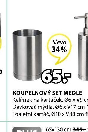 KOUPELNOVÝ SET MEDLE (Kelímek na kartáček)