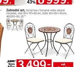 Zahradní set, mozaika