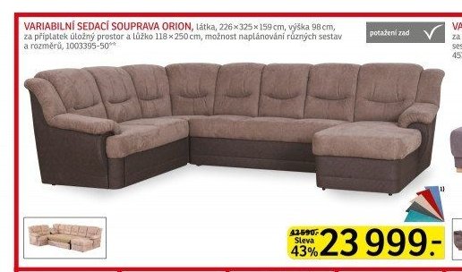 VARIABILNÍ SEDACÍ SOUPRAVA ORION