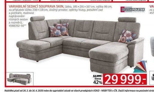 VARIABILNÍ SEDACÍ SOUPRAVA SKIN