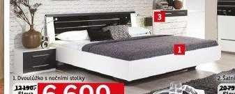 Dvoulůžko s nočními stolky Nienburg