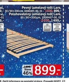 Pevný lamelový rošt Laro 80/90x200 cm