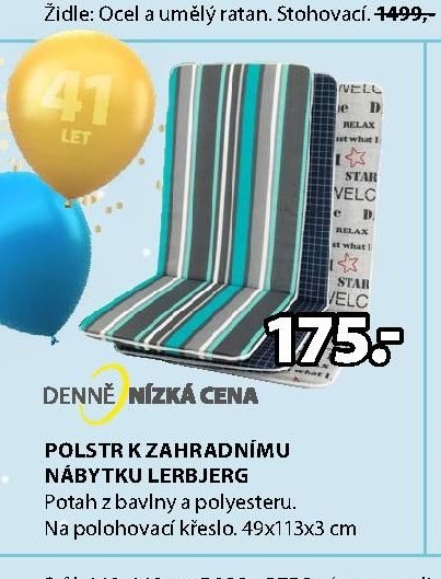 Polstr k zahradnímu nábytku LERBJERG