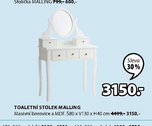 TOALETNÍ STOLEK MALLING