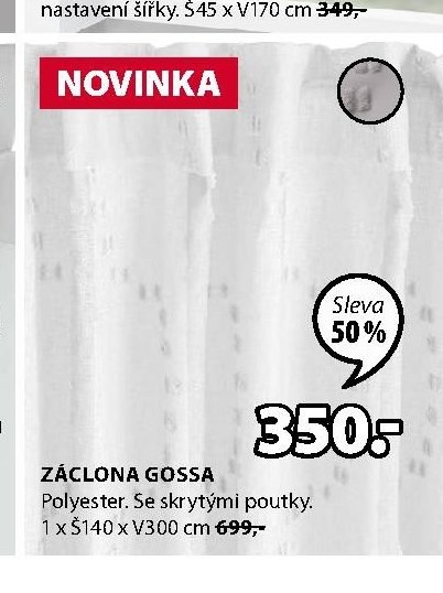 Záclona GOSSA