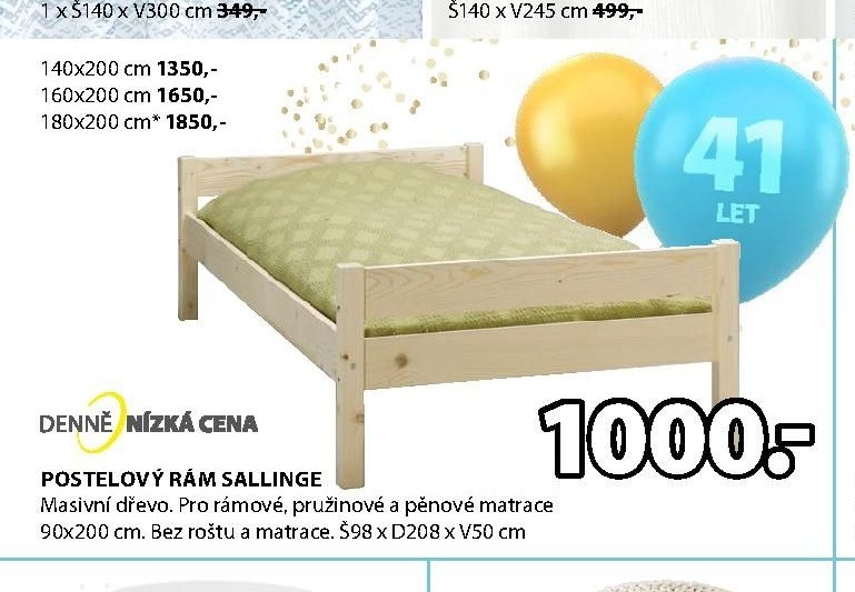 Postelový rám SALLINGE