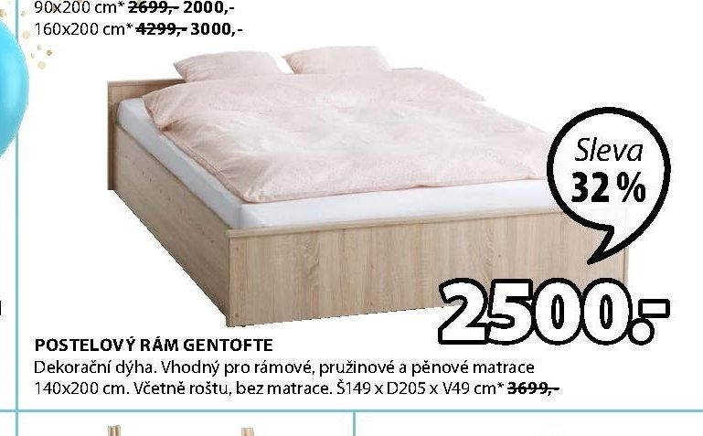 Postelový rám GENTOFTE